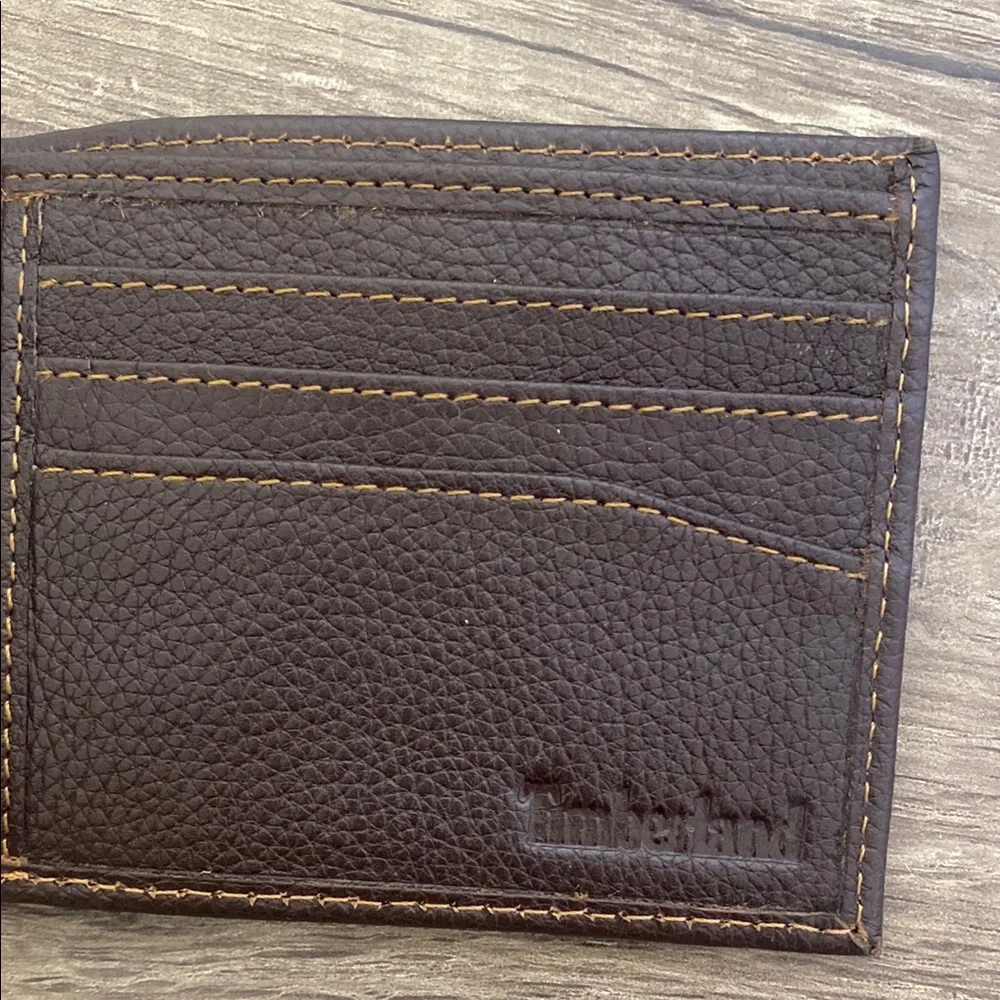Timberland Brown Leather Key Card Holder